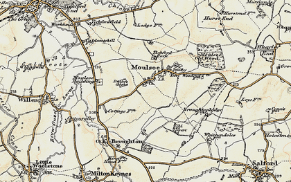 Old map of Moulsoe in 1898-1901