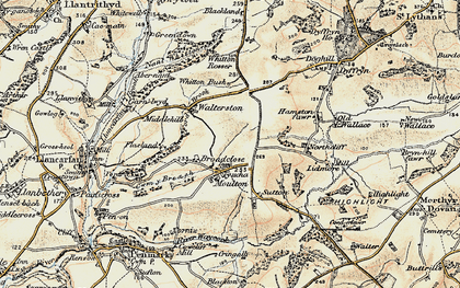 Old map of Moulton in 1899-1900