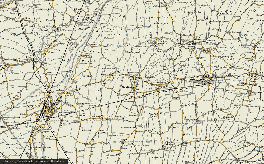 Old Map of Moulton, 1901-1902 in 1901-1902