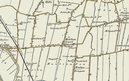 Old map of Moulton Chapel in 1901-1902