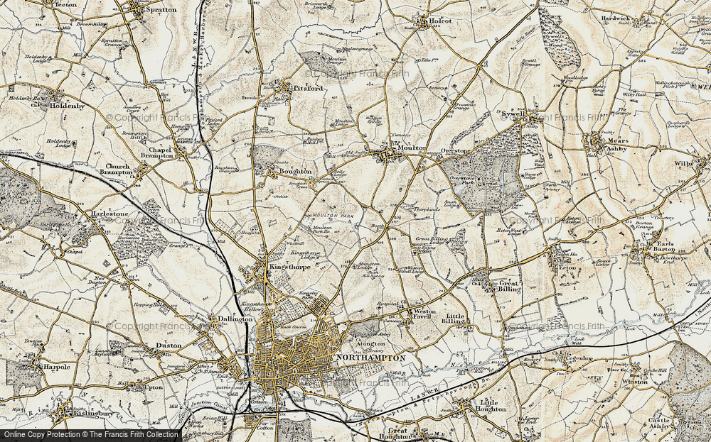 Old Map of Moulton Park, 1898-1901 in 1898-1901