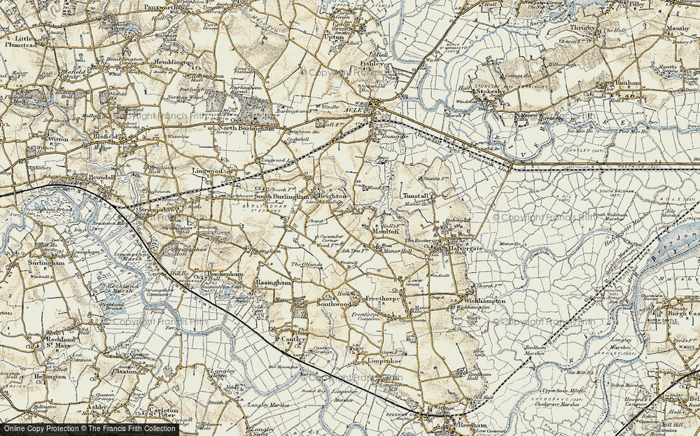 Old Map of Moulton St Mary, 1901-1902 in 1901-1902