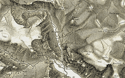 Old map of Moulzie in 1908