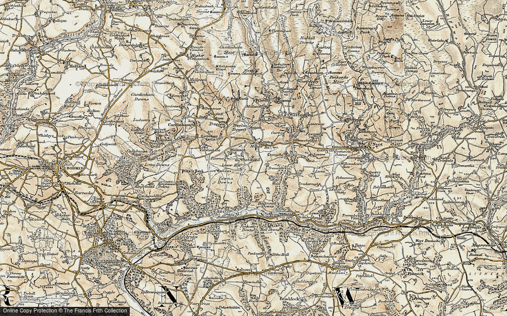 Old Map of Mount, 1900 in 1900
