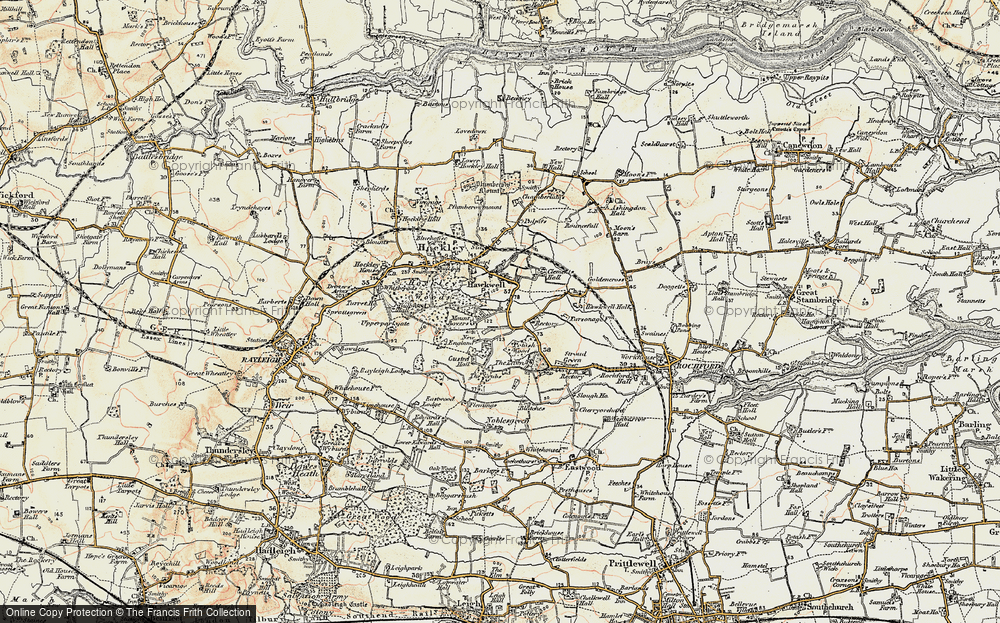 Old Map of Mount Bovers, 1898 in 1898