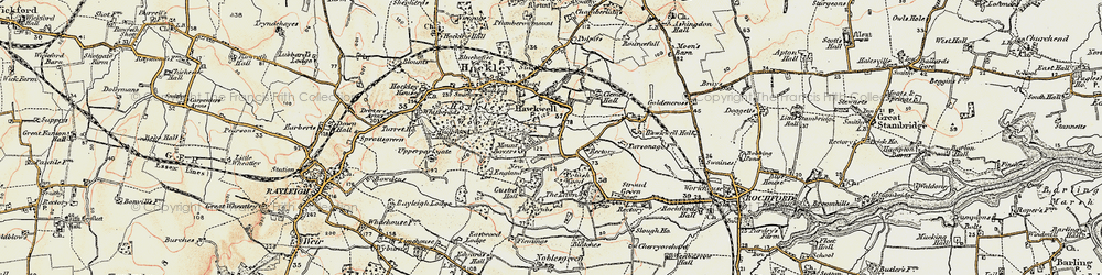 Old map of Belchamps in 1898