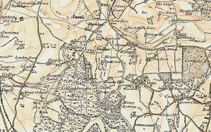 Old map of Limmer Pond in 1897-1899