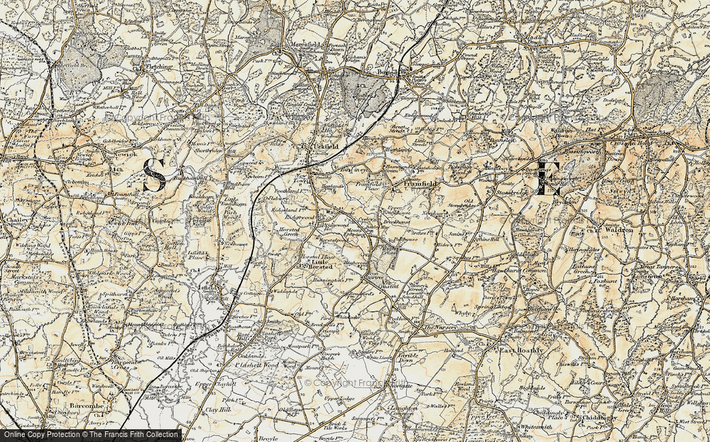 Old Map of Mount Ephraim, 1898 in 1898
