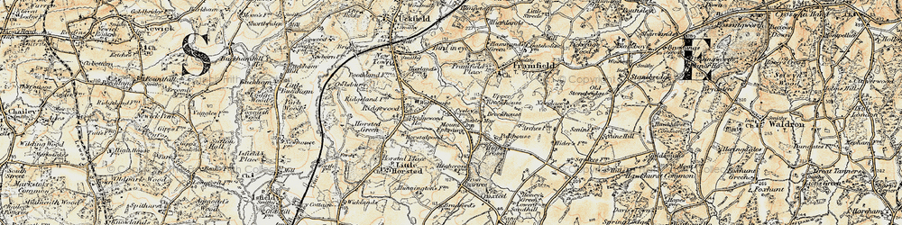 Old map of Mount Ephraim in 1898