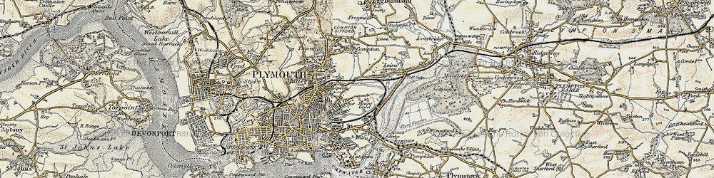 Old map of Mount Gould in 1899-1900