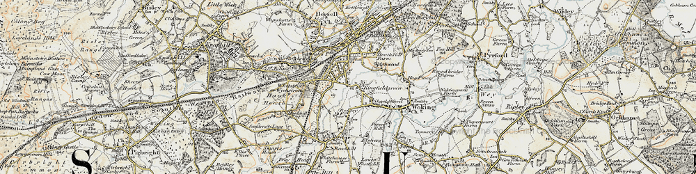 Old map of Mount Hermon in 1897-1909