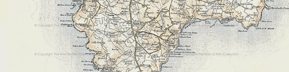 Old map of Mount Hermon in 1900