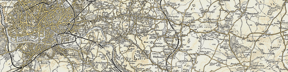 Old map of Mount Hill in 1899