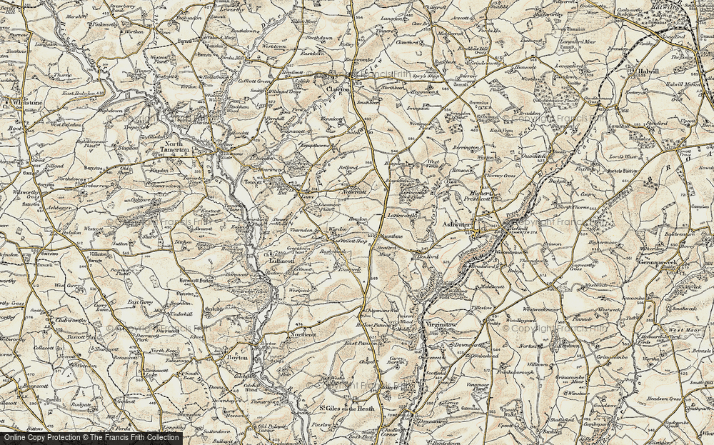 Old Map of Historic Map covering Yendon in 1900