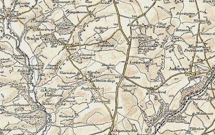 Old map of Mount Lane in 1900
