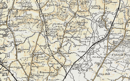 Old map of Bevern Stream in 1898