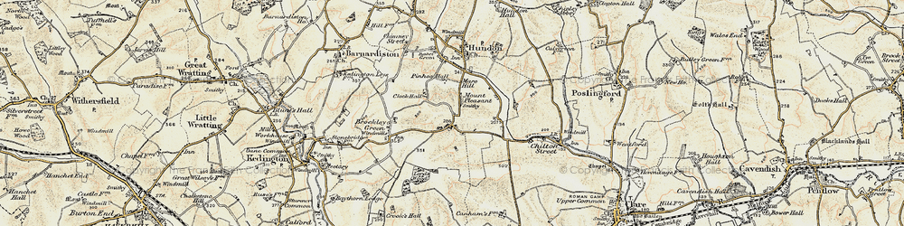 Old map of Mount Pleasant in 1899-1901