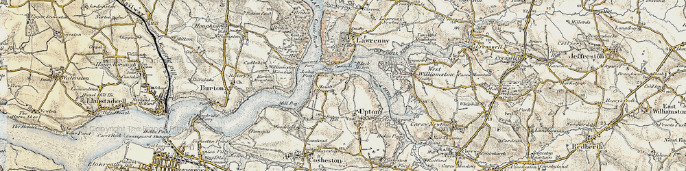 Old map of Mount Pleasant in 1901-1912