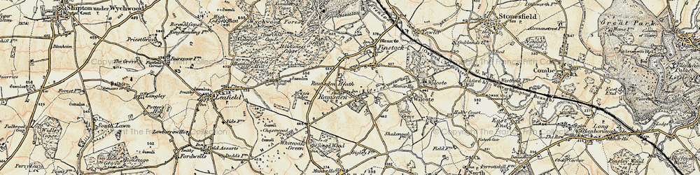 Old map of Mount Skippett in 1898-1899