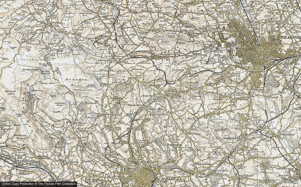 Old Map of Mountain, 1903 in 1903