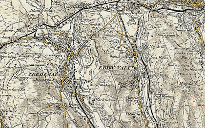 Old map of Mountain Air in 1899-1900