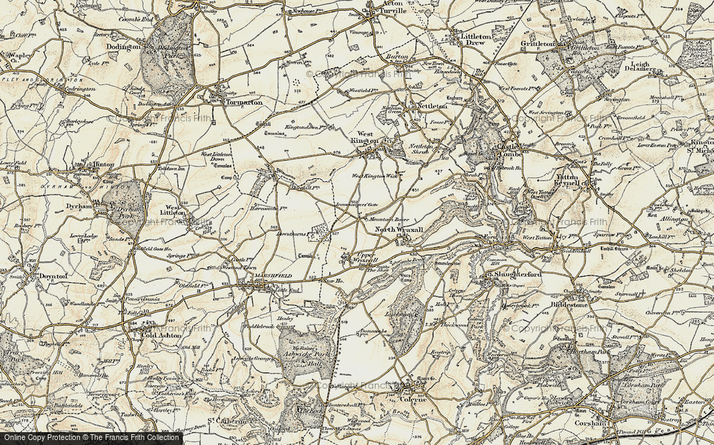 Old Map of Mountain Bower, 1898-1899 in 1898-1899