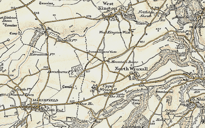 Old map of Mountain Bower in 1898-1899