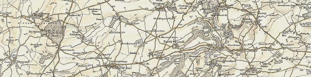 Old map of Mountain Bower in 1898-1899