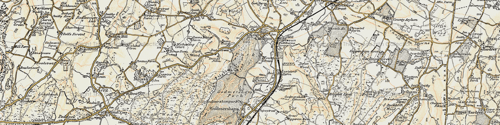 Old map of Mountain Street in 1897-1898