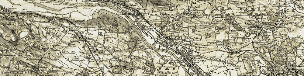 Old map of Mountblow in 1905-1906