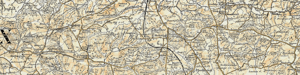 Old map of Mountfield in 1898