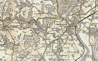 Old map of Mounton in 1899