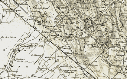 Old map of Beyond-the-Burn in 1901-1905