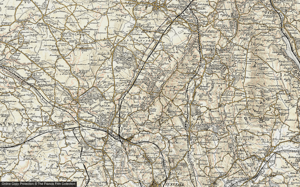 Old Map of Historic Map covering Baytree Fm in 1902-1903