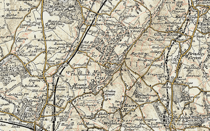 Old map of Mow Cop in 1902-1903