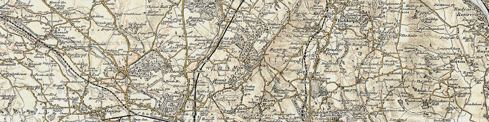 Old map of Mow Cop in 1902-1903