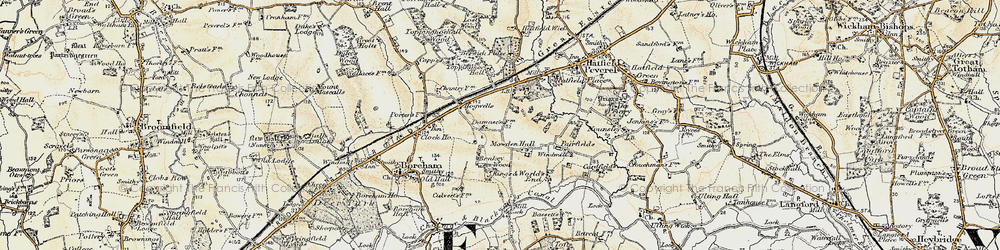 Old map of Berwick Place in 1898