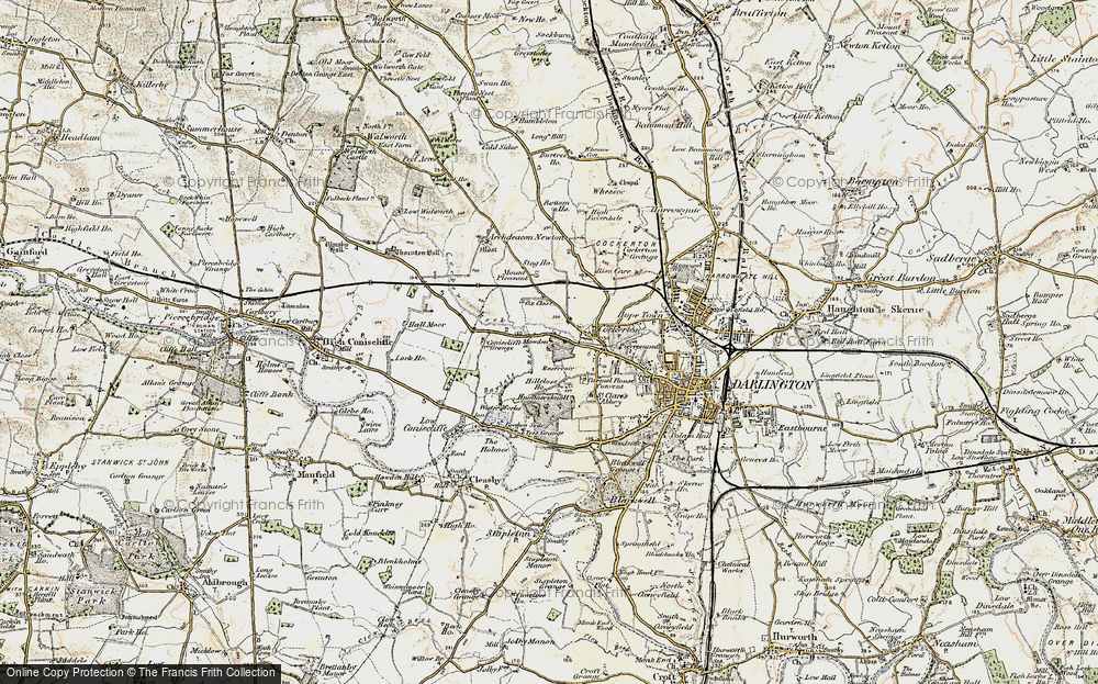 Old Map of Mowden, 1903-1904 in 1903-1904