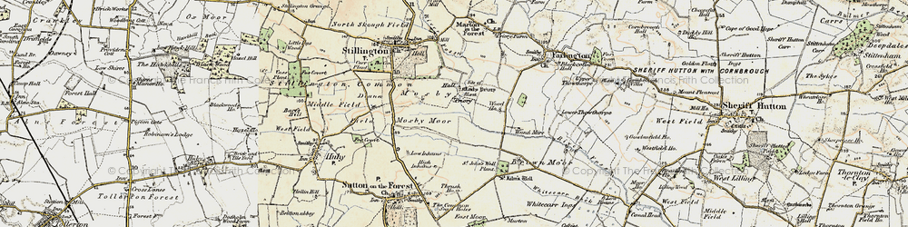 Old map of Whitecarr Ings in 1903-1904