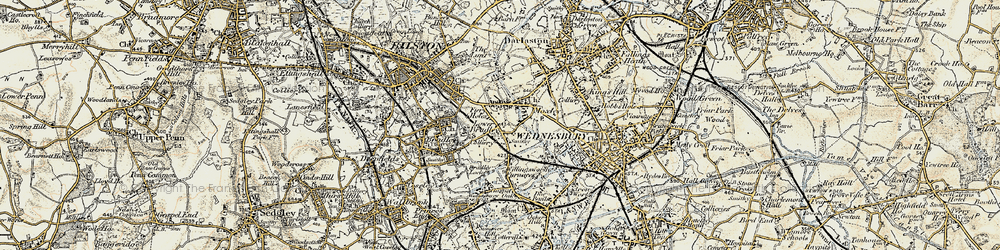 Old map of Moxley in 1902