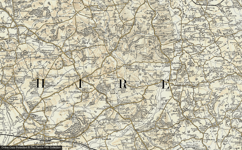 Old Map of Much Cowarne, 1899-1901 in 1899-1901