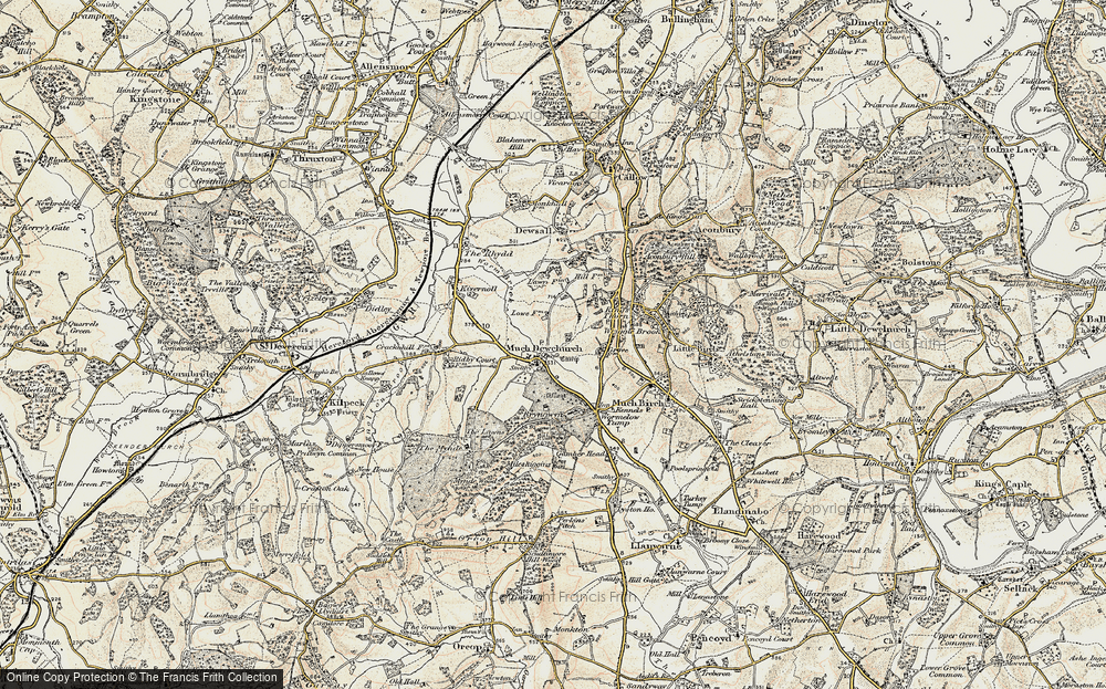 Old Map of Historic Map covering Bryngwyn in 1900