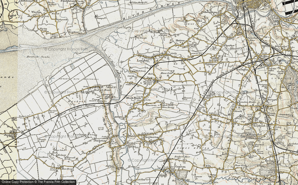 Old Map of Much Hoole, 1902-1903 in 1902-1903