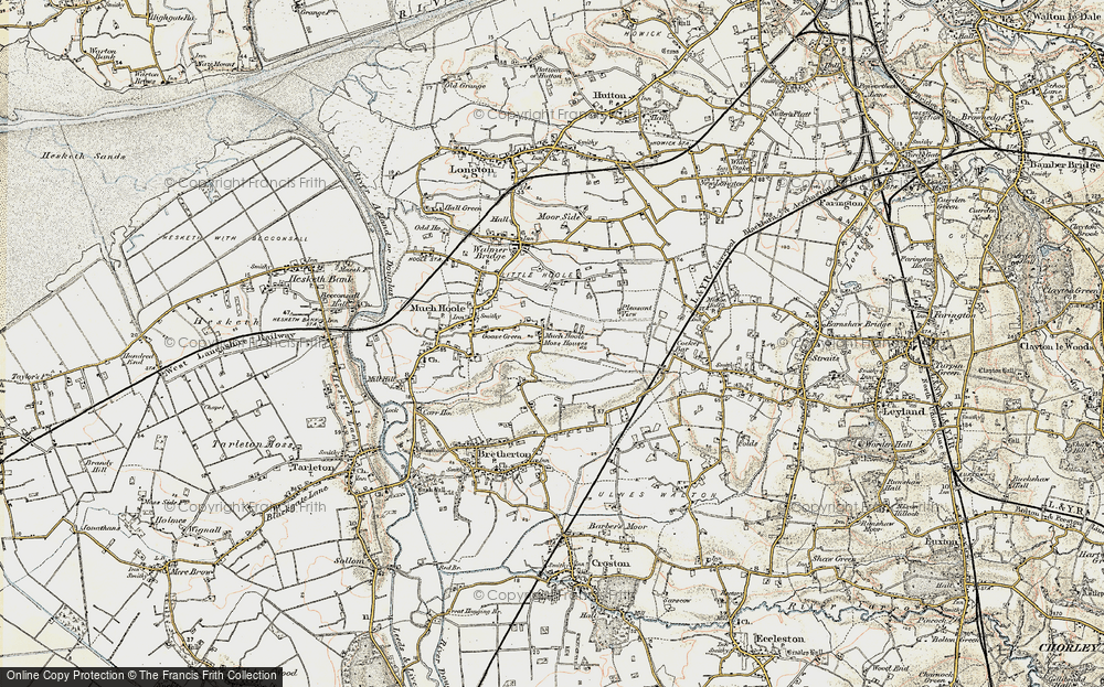 Old Map of Much Hoole Moss Houses, 1902-1903 in 1902-1903