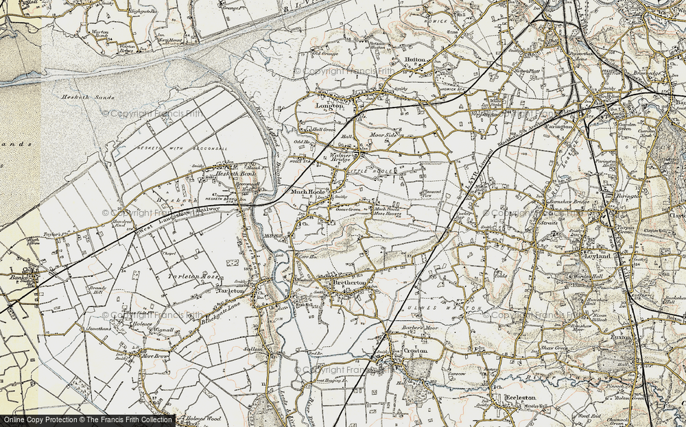 Old Map of Much Hoole Town, 1902-1903 in 1902-1903