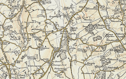 Old map of Much Marcle in 1899-1900