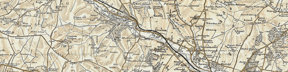 Old map of Muckleford in 1899
