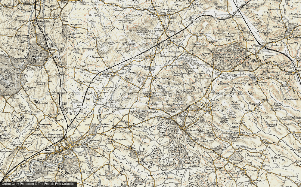 Old Map of Mucklestone, 1902 in 1902