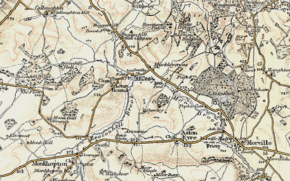 Old map of Muckley Cross in 1902
