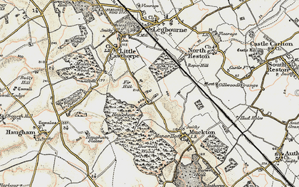 Old map of Legbourne Wood in 1902-1903